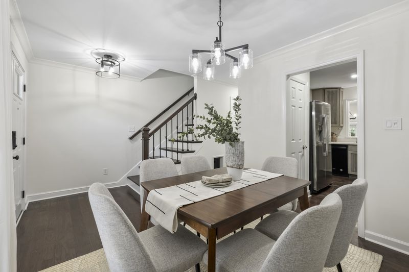 Dining area off the entry, open to the kitchen