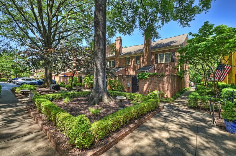 Hackberry Court grounds and brick walkways