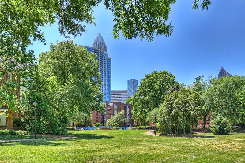 Fourth Ward Park with the Uptown skyline